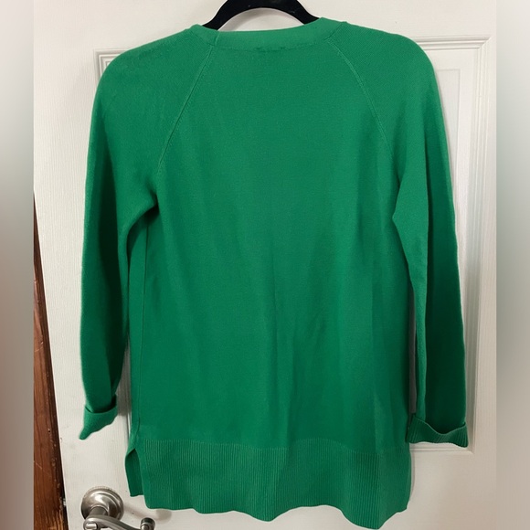 Talbots Vibrant Green Cardigan Sweater - Picture 3 of 4